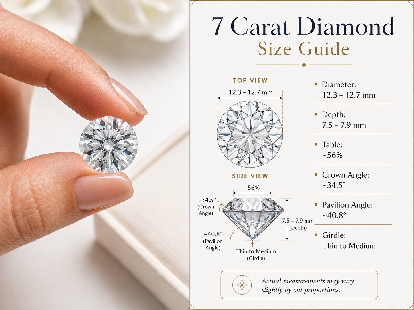 7 Carat size guide